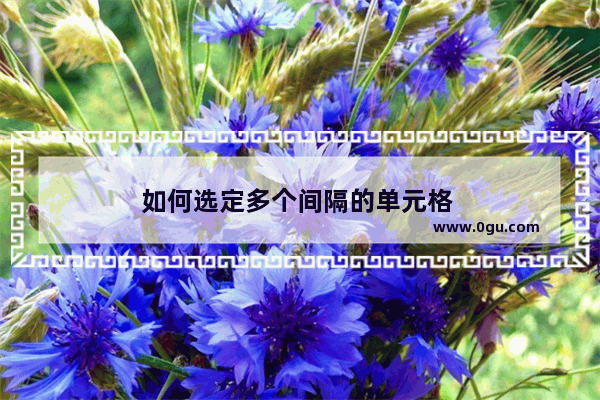 如何选定多个间隔的单元格 