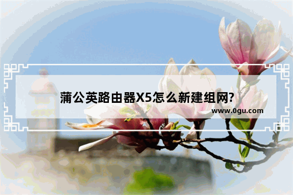 蒲公英路由器X5怎么新建组网?