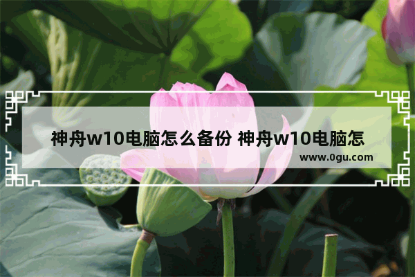 神舟w10电脑怎么备份 神舟w10电脑怎么备份数据