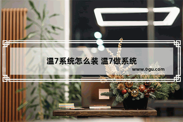 温7系统怎么装 温7做系统