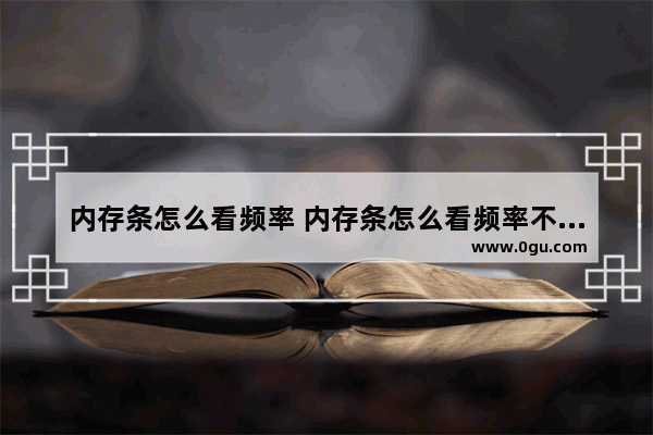内存条怎么看频率 内存条怎么看频率不用电脑