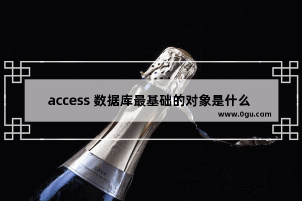 access 数据库最基础的对象是什么 