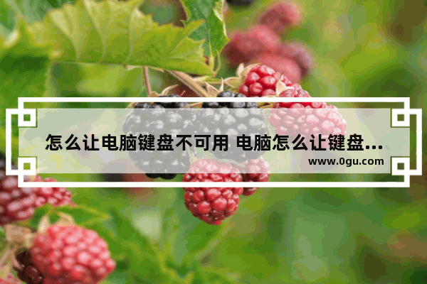 怎么让电脑键盘不可用 电脑怎么让键盘失灵