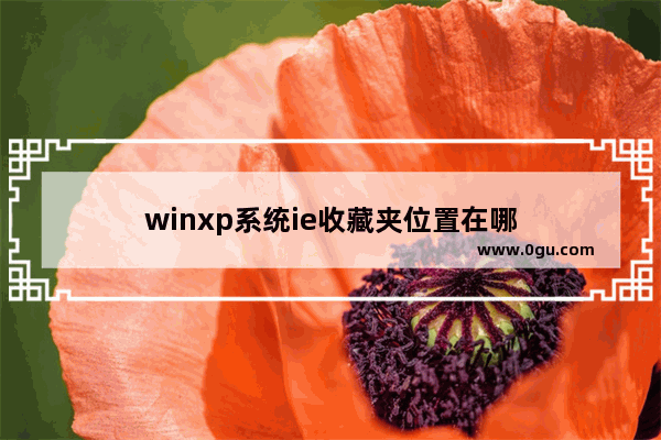 winxp系统ie收藏夹位置在哪
