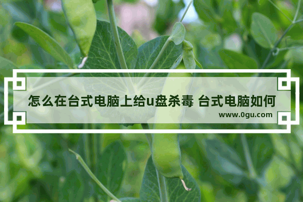 怎么在台式电脑上给u盘杀毒 台式电脑如何用u盘