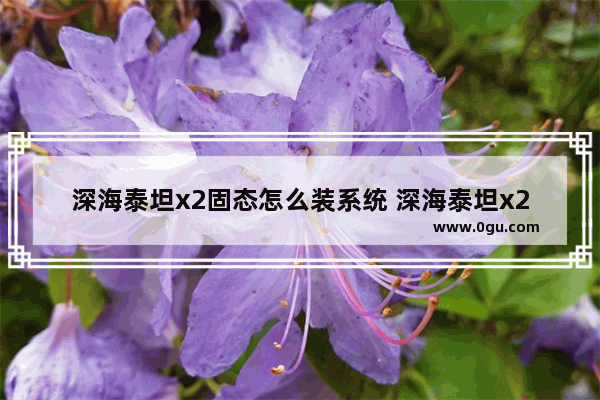 深海泰坦x2固态怎么装系统 深海泰坦x2固态硬盘