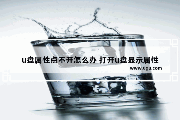 u盘属性点不开怎么办 打开u盘显示属性