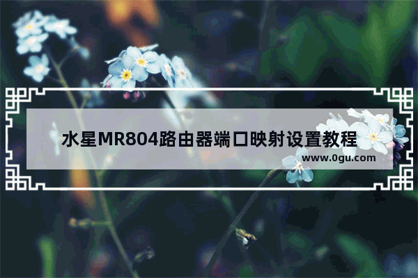 水星MR804路由器端口映射设置教程