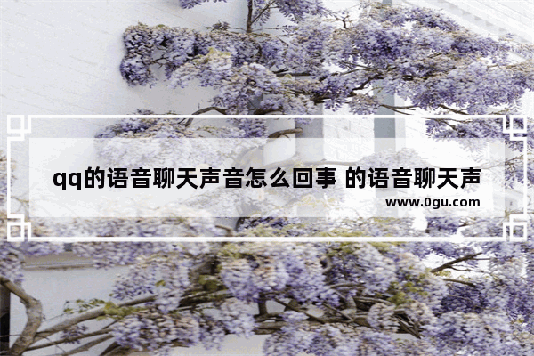 qq的语音聊天声音怎么回事 的语音聊天声音怎么回事啊