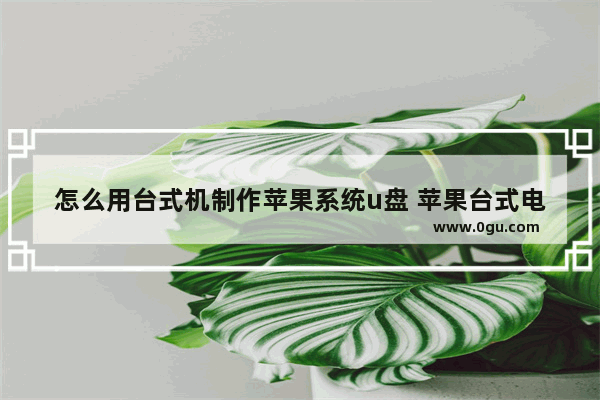 怎么用台式机制作苹果系统u盘 苹果台式电脑怎么用u盘