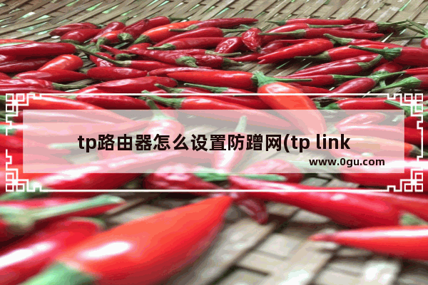 tp路由器怎么设置防蹭网(tp link路由器怎么设置防蹭网)