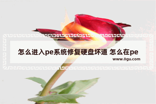 怎么进入pe系统修复硬盘坏道 怎么在pe系统怎么修复硬盘