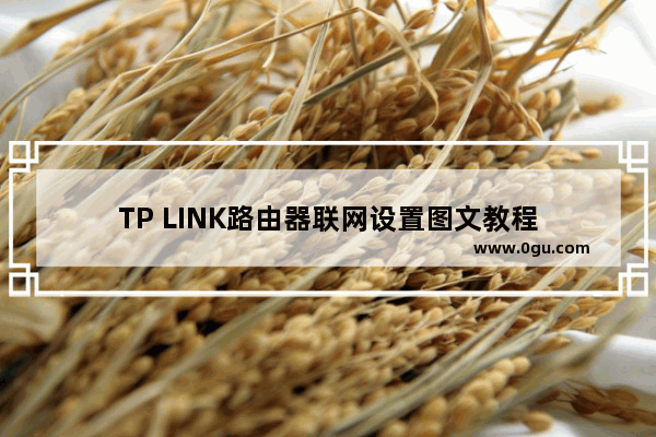 TP LINK路由器联网设置图文教程