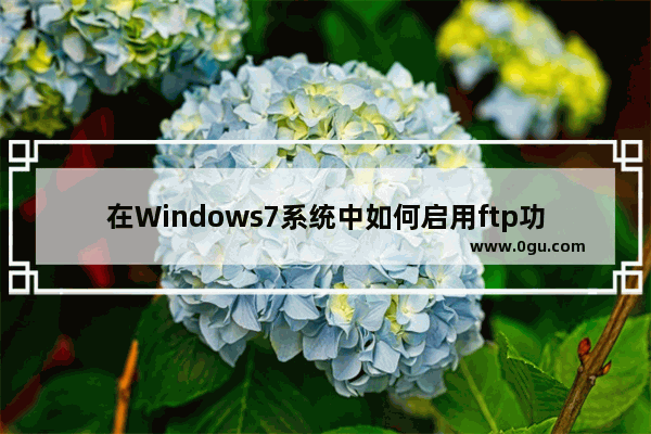 在Windows7系统中如何启用ftp功能的教程