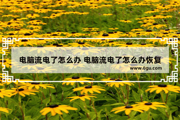 电脑流电了怎么办 电脑流电了怎么办恢复