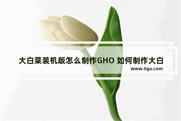 大白菜装机版怎么制作GHO 如何制作大白菜装机u盘