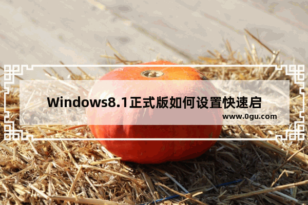 Windows8.1正式版如何设置快速启动选项