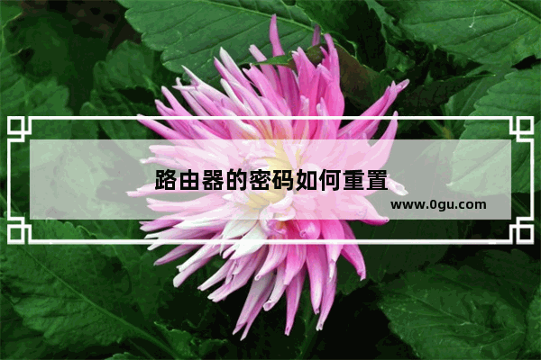 路由器的密码如何重置