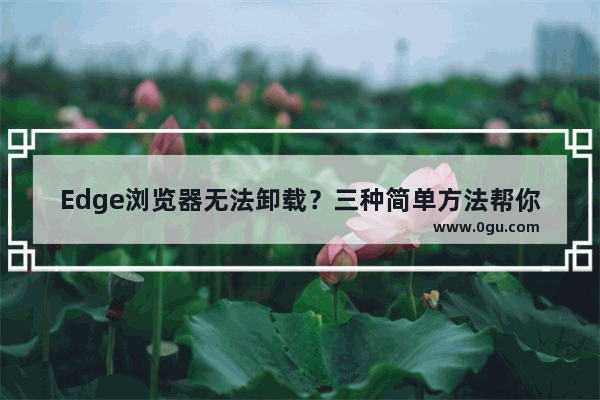 Edge浏览器无法卸载？三种简单方法帮你解决问题