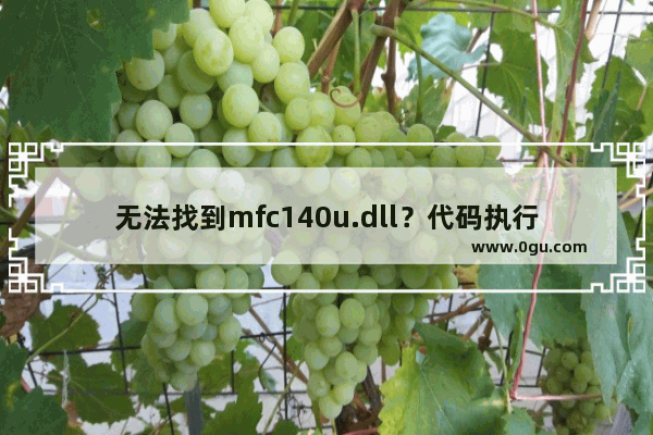无法找到mfc140u.dll？代码执行问题解决方案一览