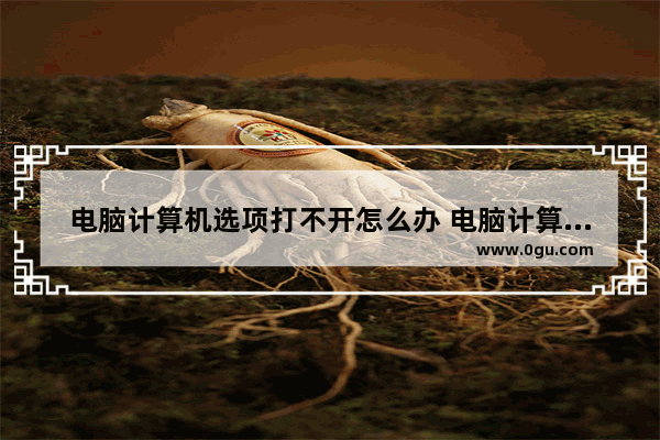 电脑计算机选项打不开怎么办 电脑计算机无法打开是怎么了