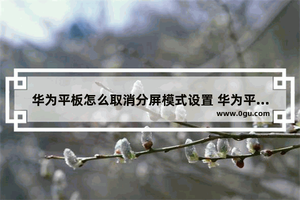 华为平板怎么取消分屏模式设置 华为平板怎么样取消分屏