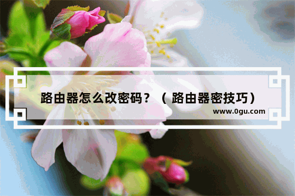 路由器怎么改密码？（ 路由器密技巧）