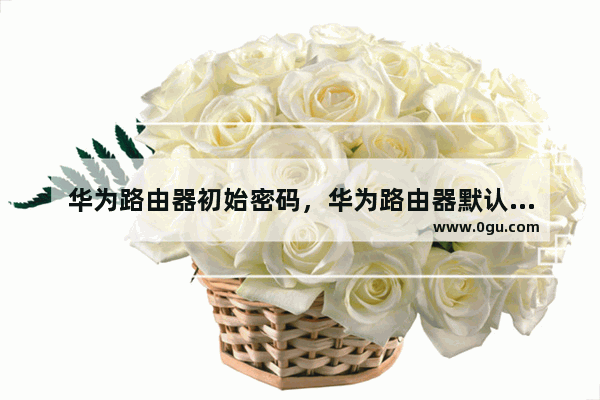 华为路由器初始密码，华为路由器默认管理员密码是多少？