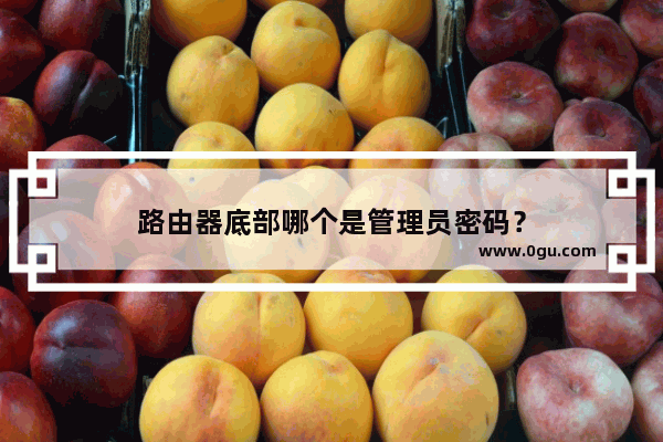 路由器底部哪个是管理员密码？