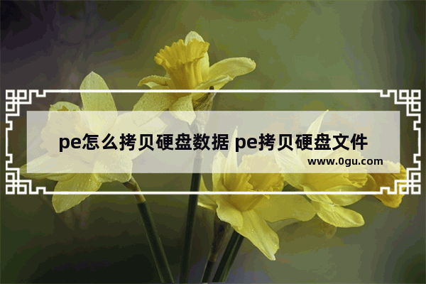 pe怎么拷贝硬盘数据 pe拷贝硬盘文件