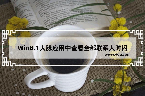 Win8.1人脉应用中查看全部联系人时闪退的解决方法