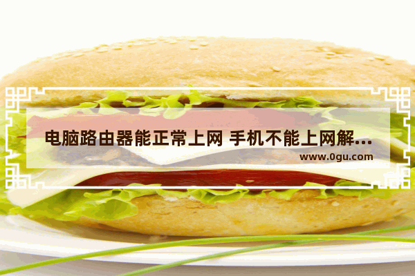 电脑路由器能正常上网 手机不能上网解决方法
