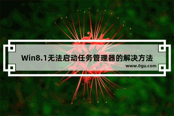 Win8.1无法启动任务管理器的解决方法