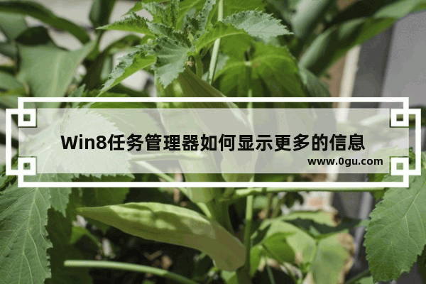 Win8任务管理器如何显示更多的信息