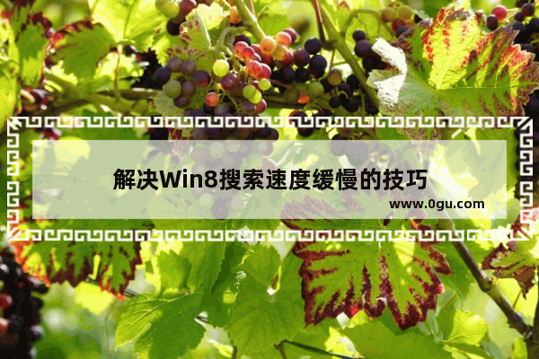 解决Win8搜索速度缓慢的技巧