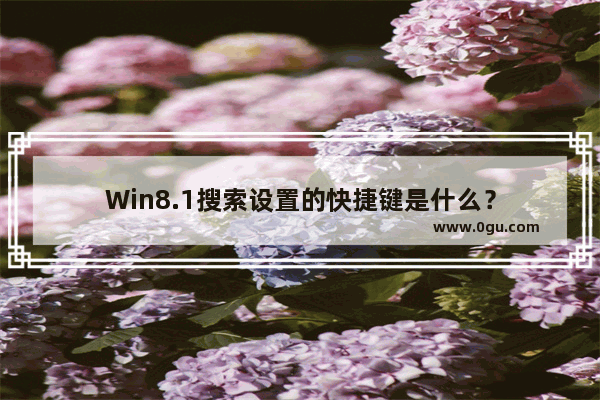 Win8.1搜索设置的快捷键是什么？