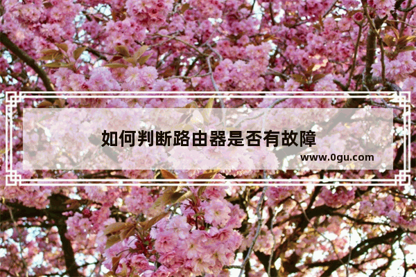 如何判断路由器是否有故障