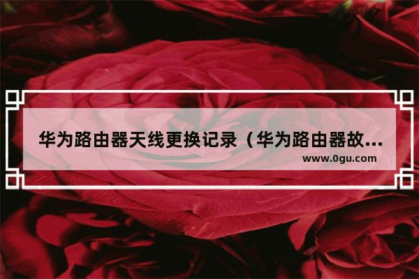 华为路由器天线更换记录（华为路由器故障处理）