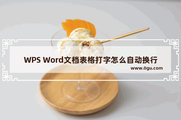 WPS Word文档表格打字怎么自动换行 WPS Word文档表格打字自动换行的方法