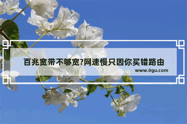 百兆宽带不够宽?网速慢只因你买错路由