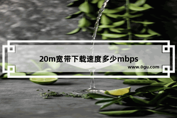 20m宽带下载速度多少mbps