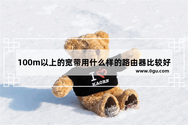 100m以上的宽带用什么样的路由器比较好