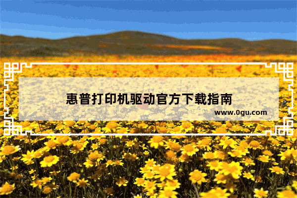 惠普打印机驱动官方下载指南
