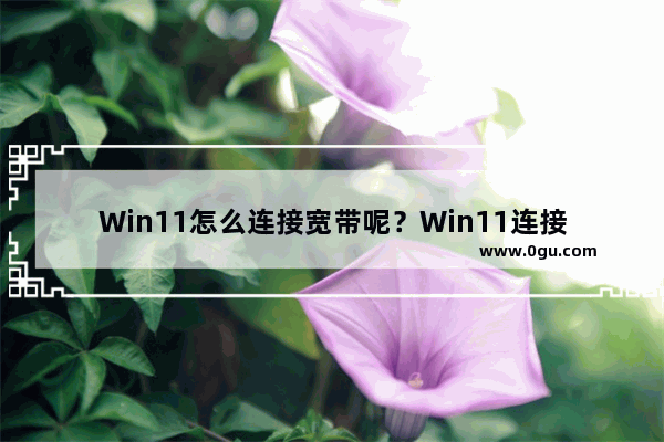 Win11怎么连接宽带呢？Win11连接宽带的具体步骤