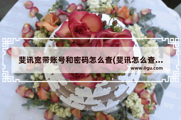 斐讯宽带账号和密码怎么查(斐讯怎么查看宽带账号密码)