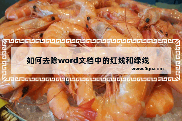 如何去除word文档中的红线和绿线   去除word文档中红线和绿线的方法