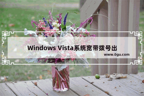 Windows Vista系统宽带拨号出现815错误怎么办？
