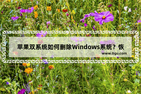 苹果双系统如何删除Windows系统？恢复为单系统的方法！
