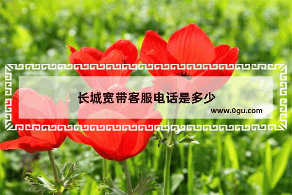 长城宽带客服电话是多少
