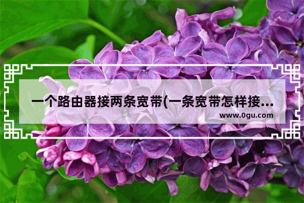 一个路由器接两条宽带(一条宽带怎样接两个路由器)